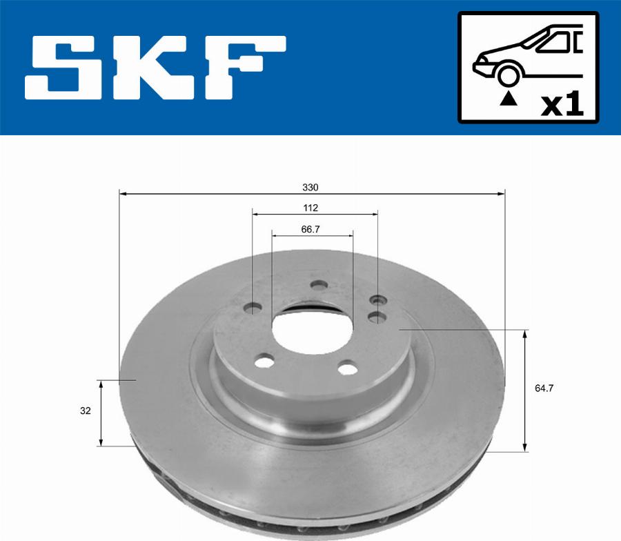SKF VKBD 80205 V1 - Тормозной диск autospares.lv