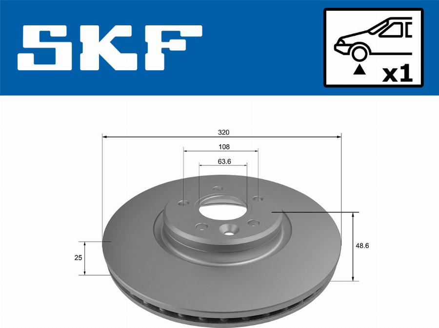 SKF VKBD 80213 V1 - Тормозной диск autospares.lv