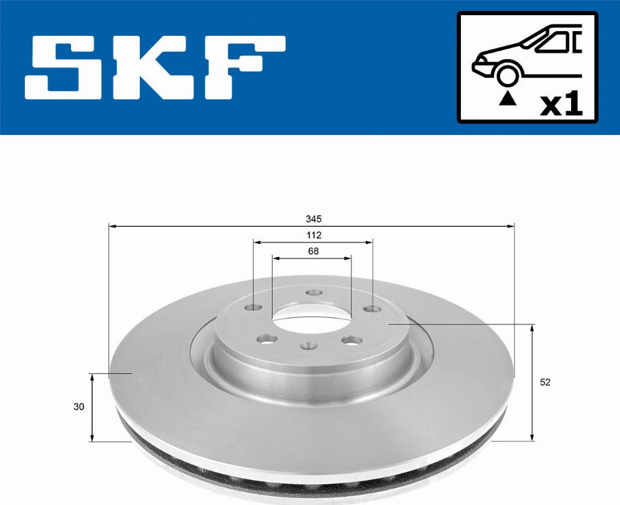 SKF VKBD 80286 V1 - Тормозной диск autospares.lv