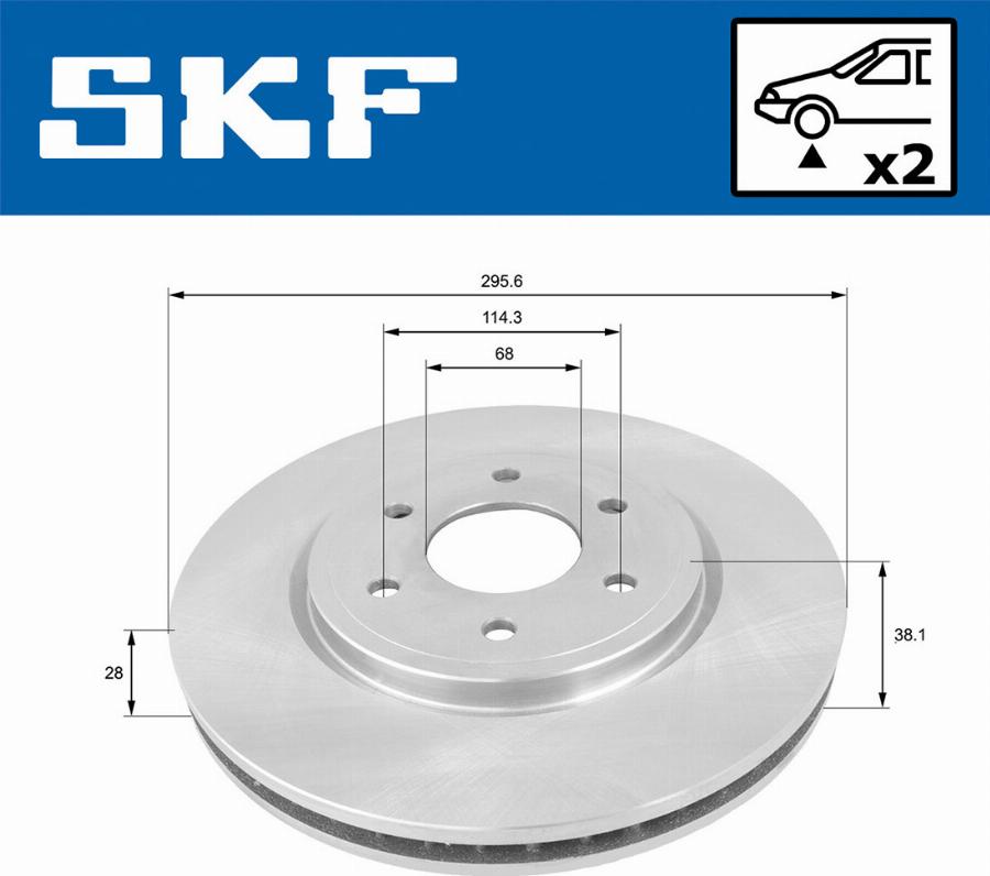 SKF VKBD 80280 V2 - Тормозной диск autospares.lv