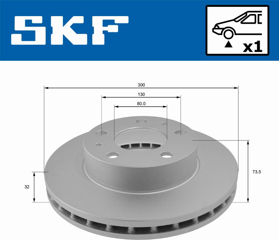 SKF VKBD 80288 V1 - Тормозной диск autospares.lv