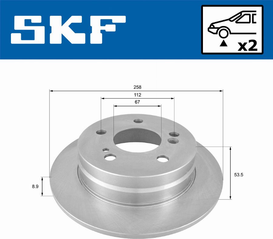 SKF VKBD 80230 S2 - Тормозной диск autospares.lv