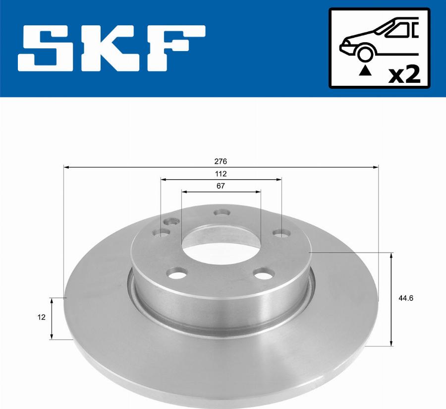 SKF VKBD 80220 S2 - Тормозной диск autospares.lv