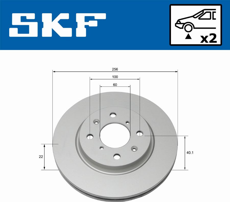 SKF VKBD 80228 V2 - Тормозной диск autospares.lv