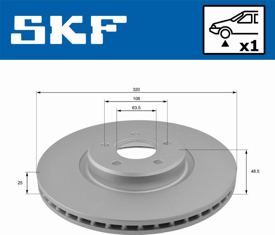 SKF VKBD 80223 V1 - Тормозной диск autospares.lv