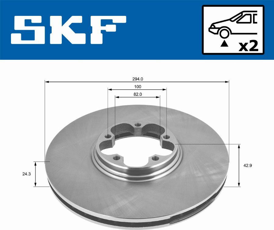 SKF VKBD 80279 V2 - Тормозной диск autospares.lv