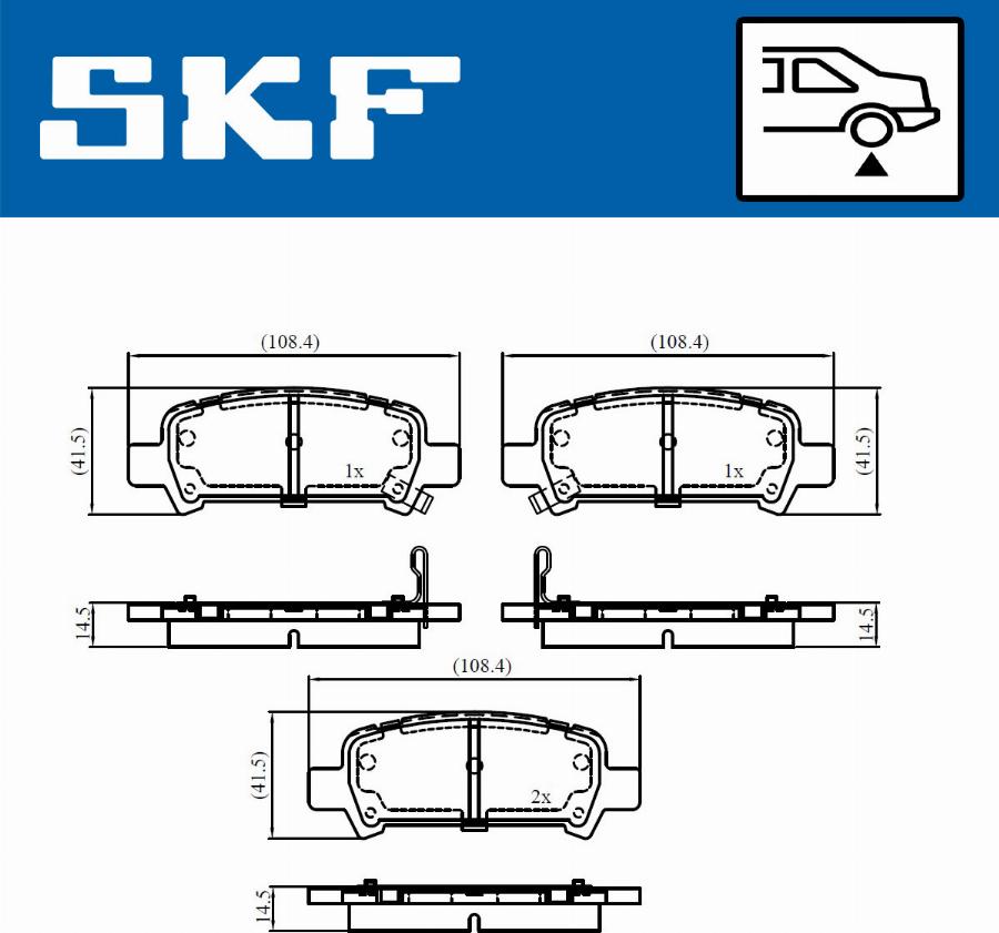 SKF VKBP 90907 A - Тормозные колодки, дисковые, комплект autospares.lv