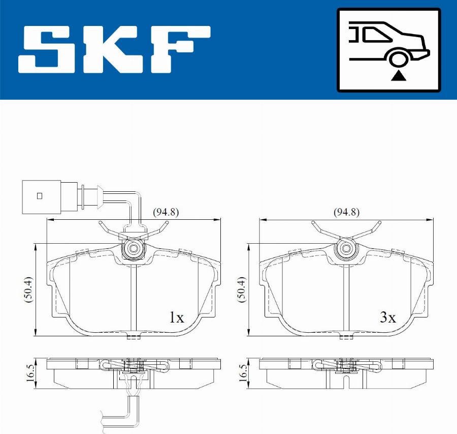 SKF VKBP 90493 E - Тормозные колодки, дисковые, комплект autospares.lv