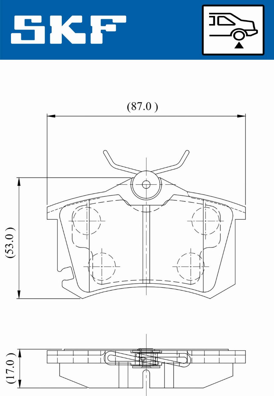 SKF VKBP 90440 E - Тормозные колодки, дисковые, комплект autospares.lv