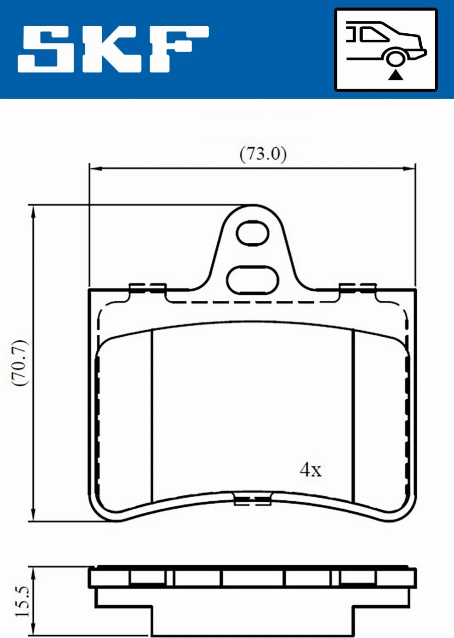 SKF VKBP 90400 - Тормозные колодки, дисковые, комплект autospares.lv