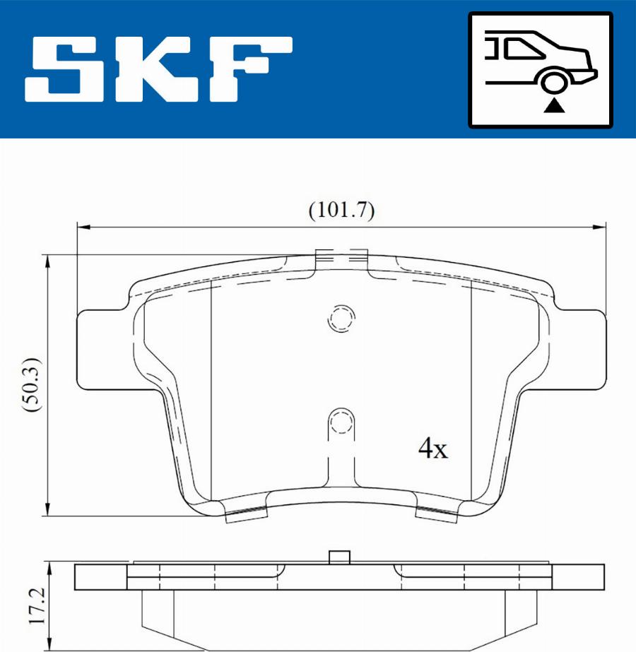 SKF VKBP 90407 - Тормозные колодки, дисковые, комплект autospares.lv