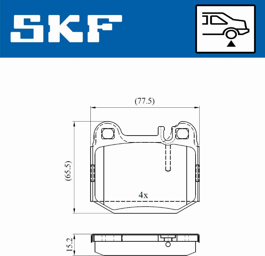 SKF VKBP 90482 - Тормозные колодки, дисковые, комплект autospares.lv