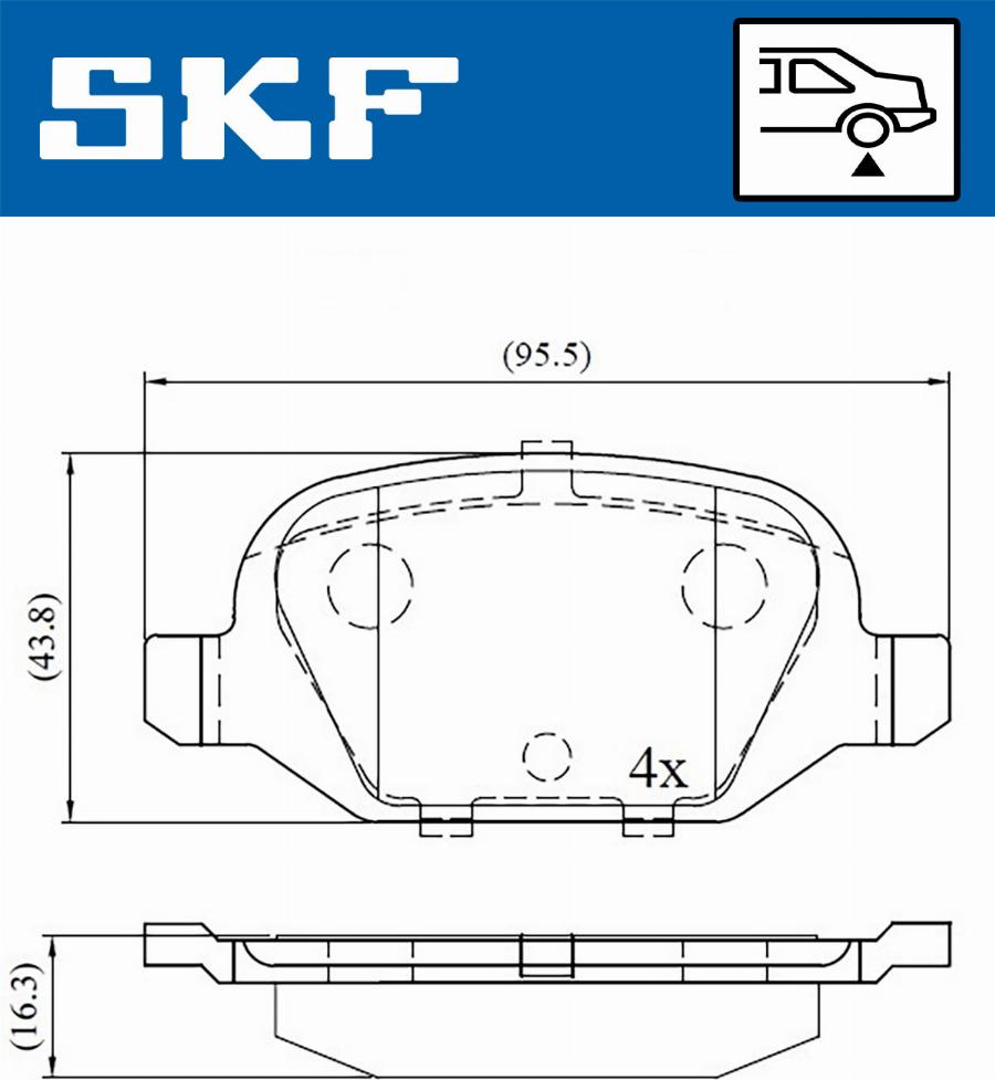 SKF VKBP 90472 - Тормозные колодки, дисковые, комплект autospares.lv