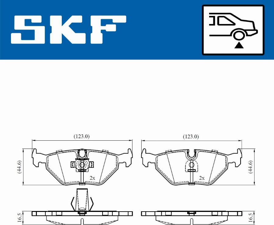 SKF VKBP 90561 - Тормозные колодки, дисковые, комплект autospares.lv