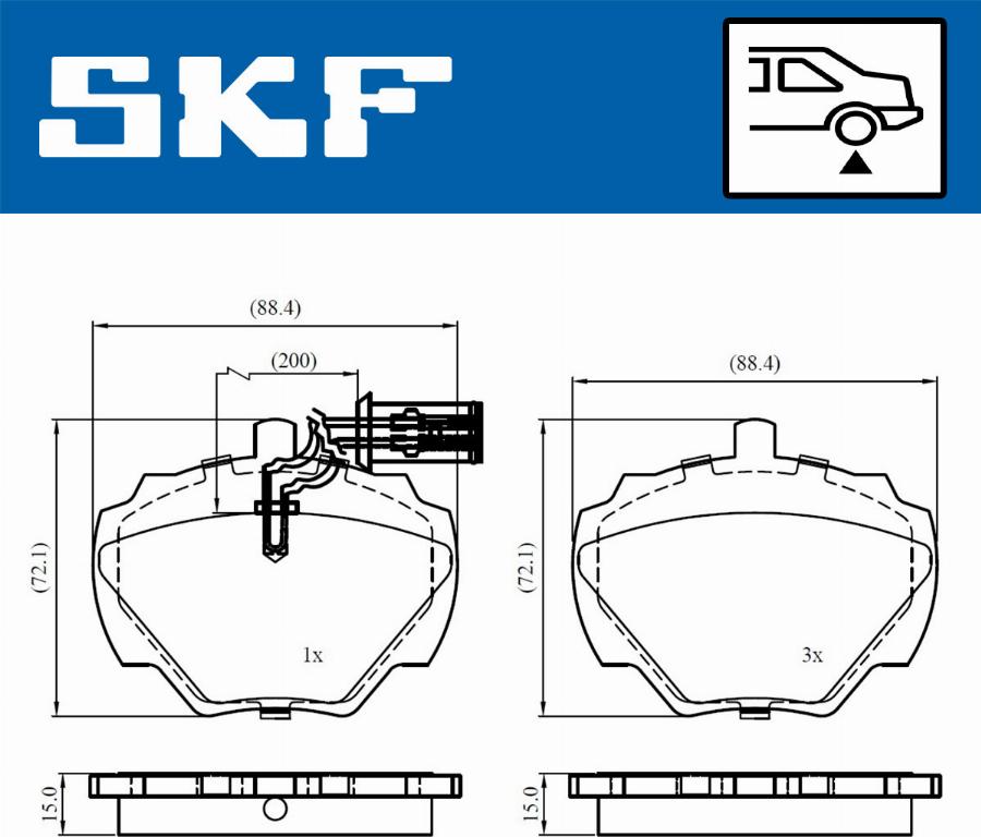 SKF VKBP 90506 E - Тормозные колодки, дисковые, комплект autospares.lv