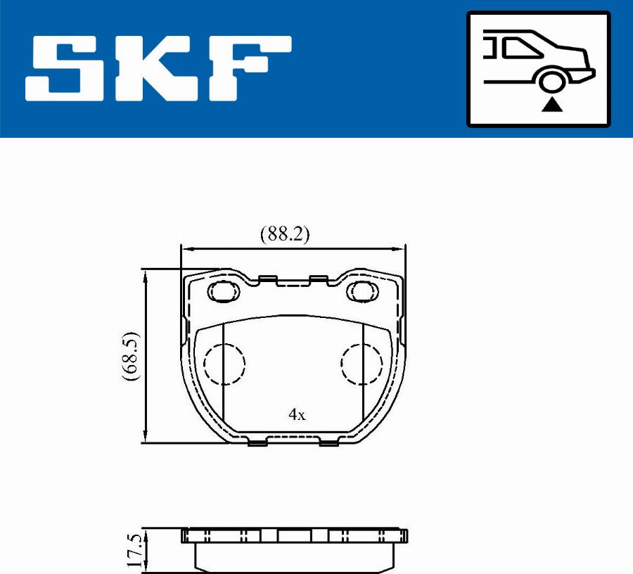 SKF VKBP 90514 - Тормозные колодки, дисковые, комплект autospares.lv