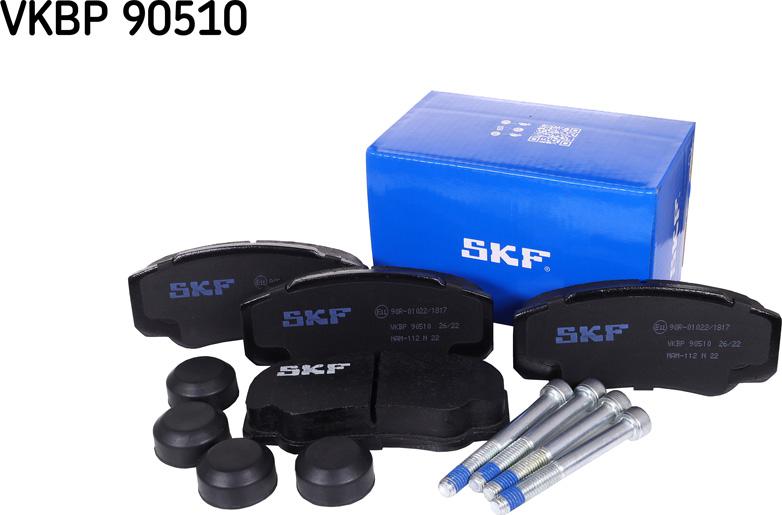 SKF VKBP 90510 - Тормозные колодки, дисковые, комплект autospares.lv
