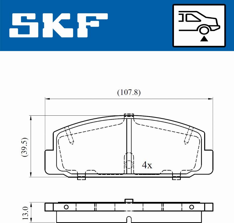 SKF VKBP 90587 - Тормозные колодки, дисковые, комплект autospares.lv