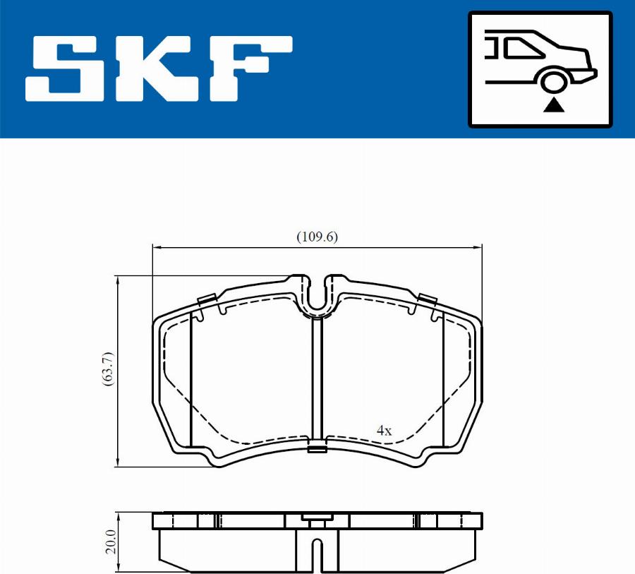 SKF VKBP 90649 - Тормозные колодки, дисковые, комплект autospares.lv