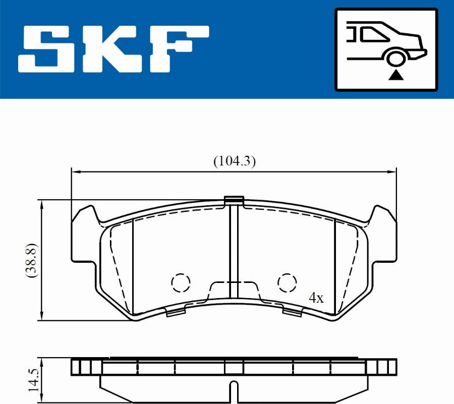 SKF VKBP 90659 - Тормозные колодки, дисковые, комплект autospares.lv