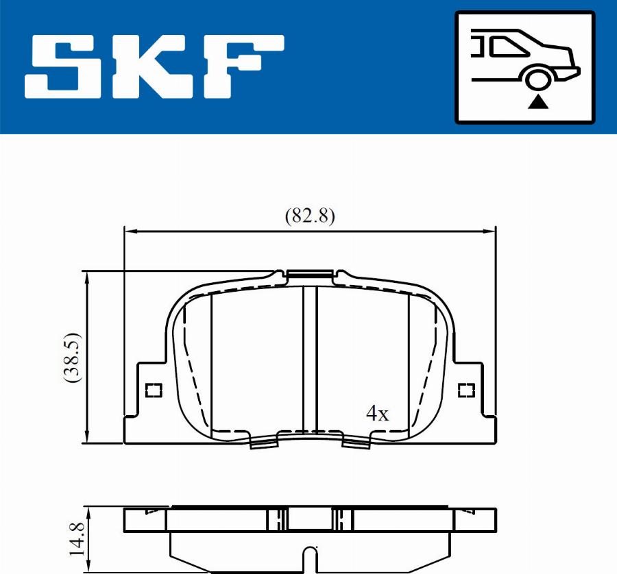 SKF VKBP 90658 - Тормозные колодки, дисковые, комплект autospares.lv