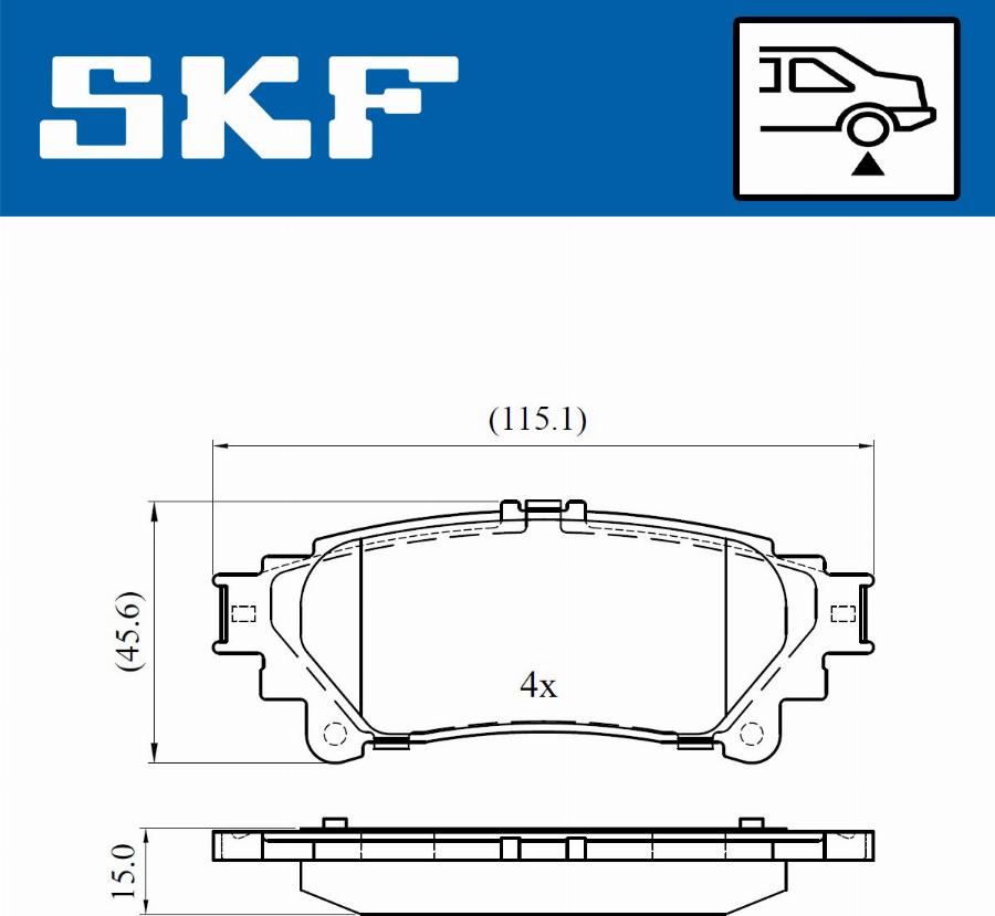 SKF VKBP 90604 - Тормозные колодки, дисковые, комплект autospares.lv