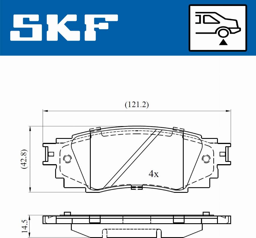 SKF VKBP 90630 - Тормозные колодки, дисковые, комплект autospares.lv