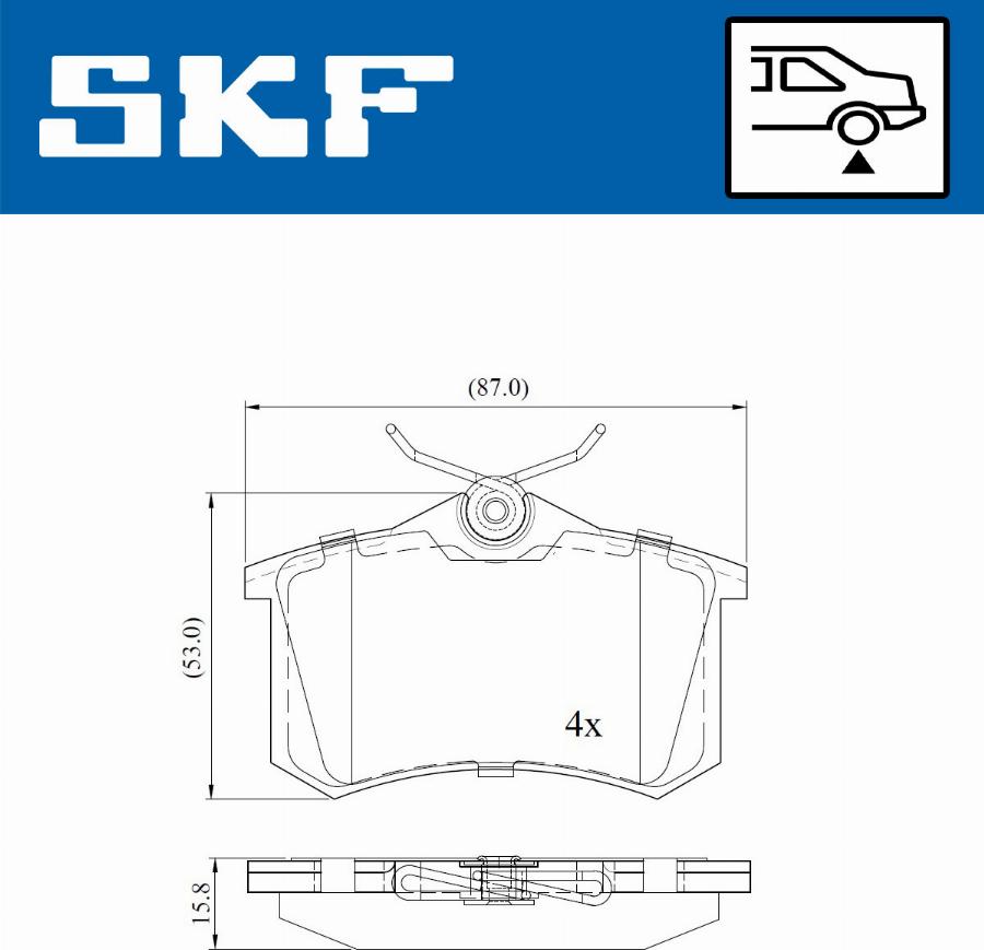 SKF VKBP 90047 - Тормозные колодки, дисковые, комплект autospares.lv