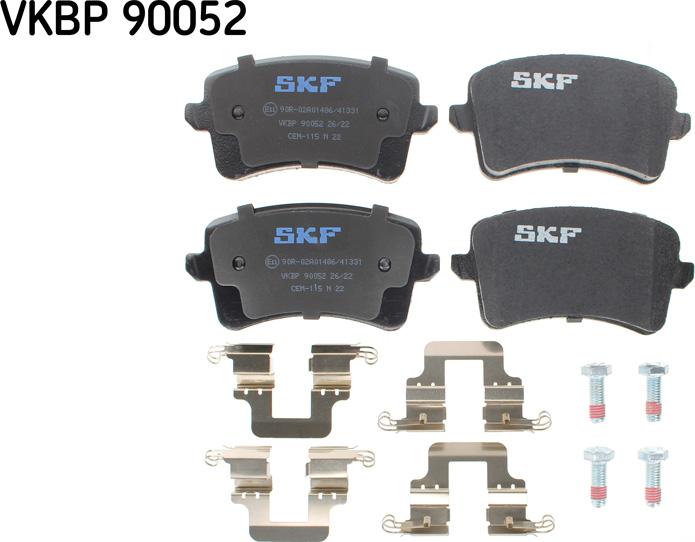 SKF VKBP 90052 - Тормозные колодки, дисковые, комплект autospares.lv