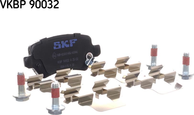 SKF VKBP 90032 A - Тормозные колодки, дисковые, комплект autospares.lv