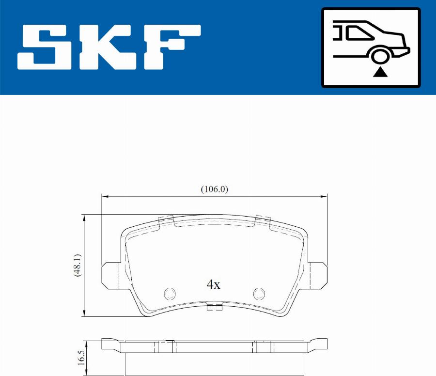 SKF VKBP 90027 - Тормозные колодки, дисковые, комплект autospares.lv