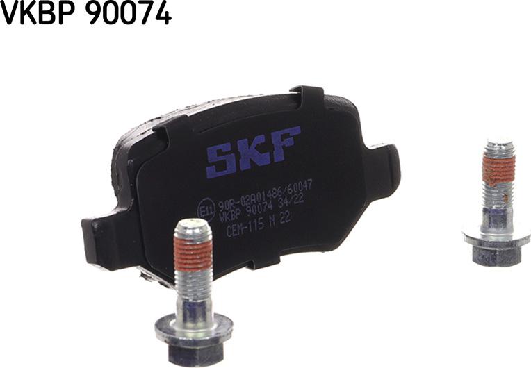 SKF VKBP 90074 - Тормозные колодки, дисковые, комплект autospares.lv