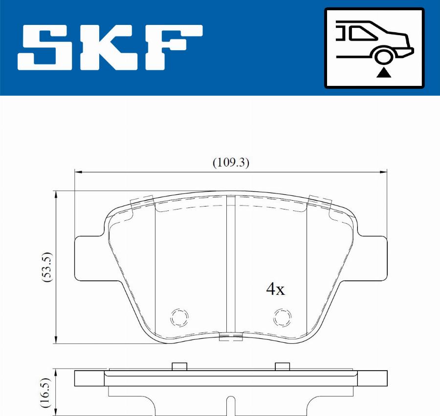 SKF VKBP 90070 - Тормозные колодки, дисковые, комплект autospares.lv