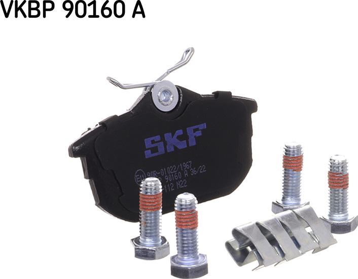 SKF VKBP 90160 A - Тормозные колодки, дисковые, комплект autospares.lv