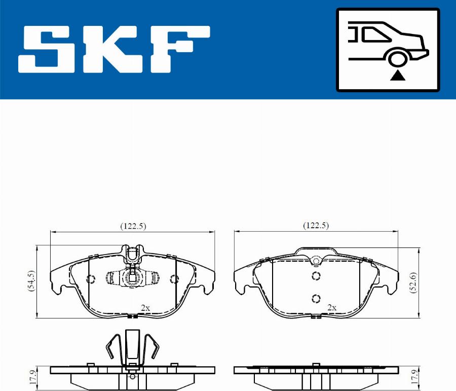 SKF VKBP 90114 - Тормозные колодки, дисковые, комплект autospares.lv