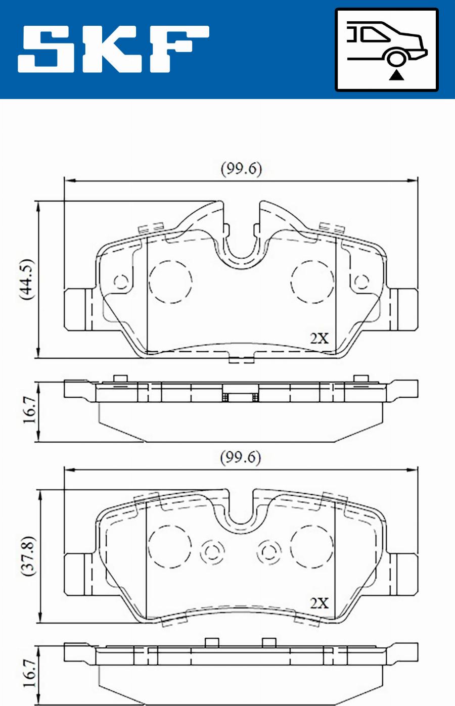 SKF VKBP 90124 - Тормозные колодки, дисковые, комплект autospares.lv