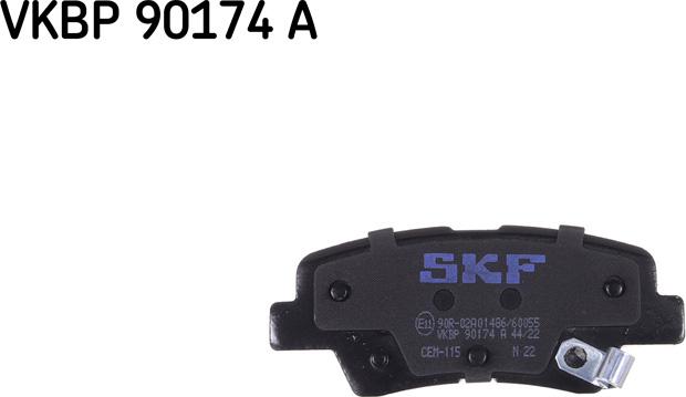 SKF VKBP 90174 A - Тормозные колодки, дисковые, комплект autospares.lv