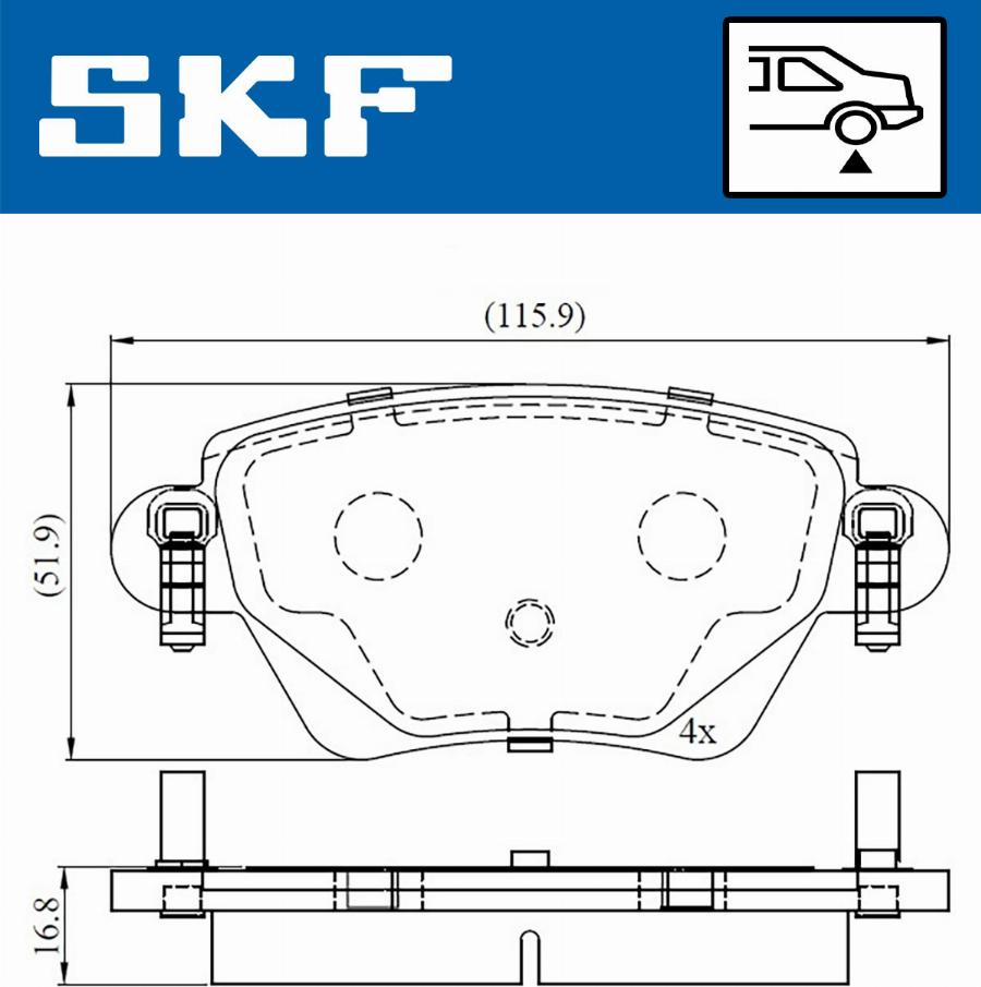 SKF VKBP 90170 - Тормозные колодки, дисковые, комплект autospares.lv