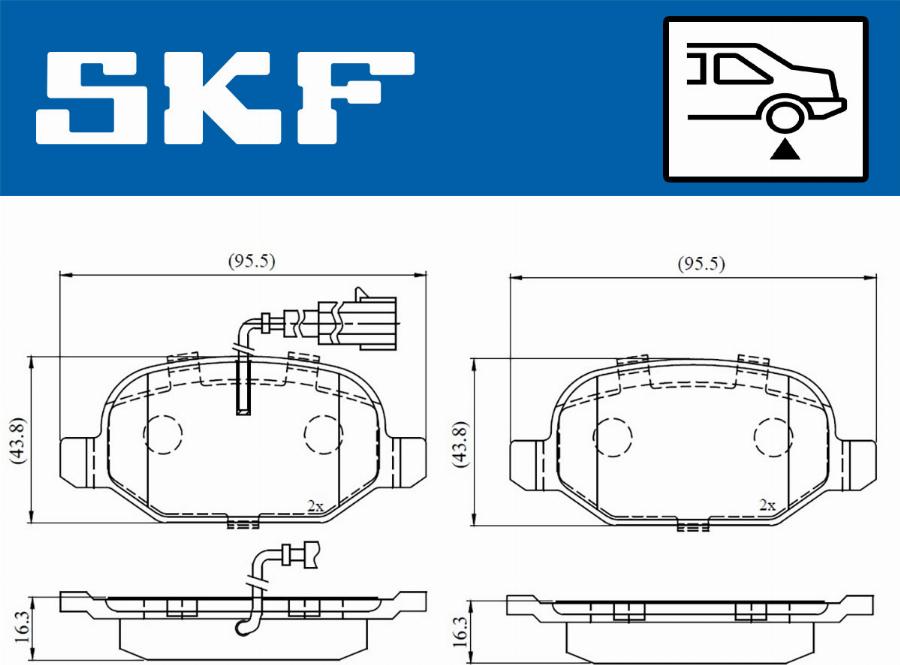 SKF VKBP 90398 E - Тормозные колодки, дисковые, комплект autospares.lv