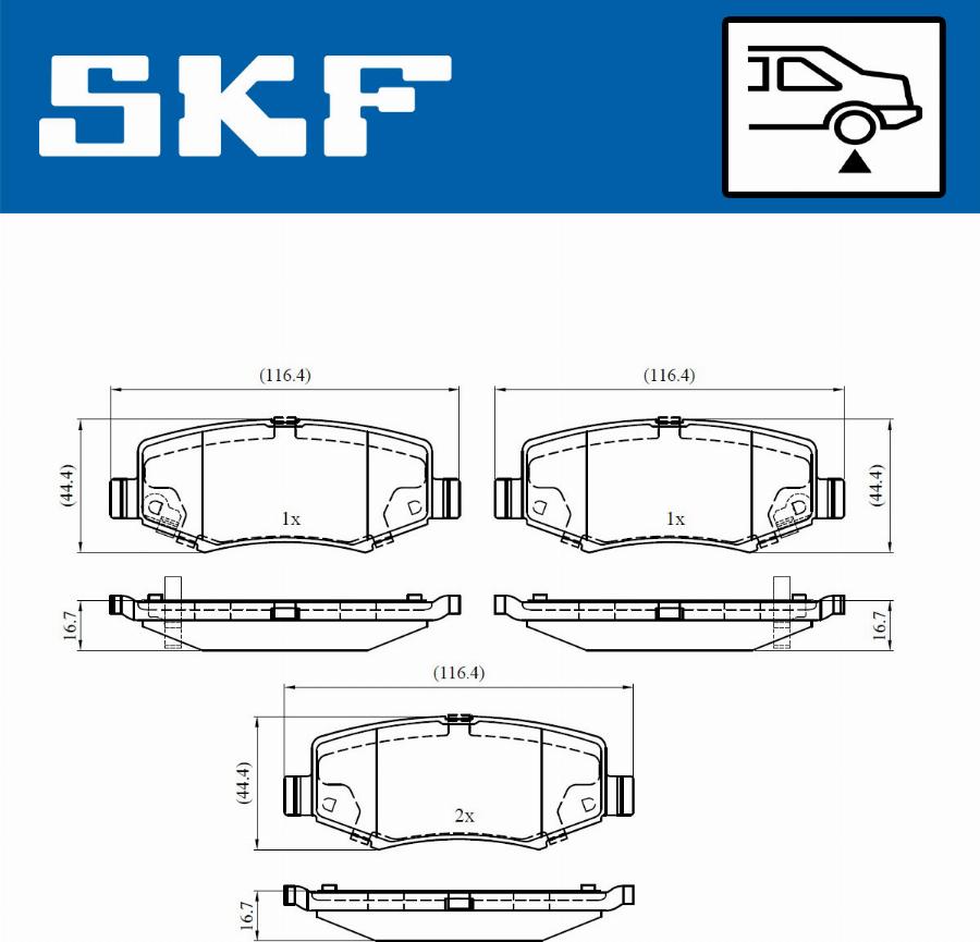 SKF VKBP 90374 A - Тормозные колодки, дисковые, комплект autospares.lv