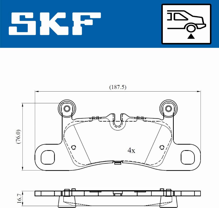 SKF VKBP 90297 - Тормозные колодки, дисковые, комплект autospares.lv