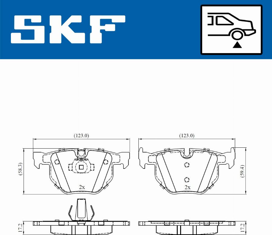 SKF VKBP 90240 - Тормозные колодки, дисковые, комплект autospares.lv