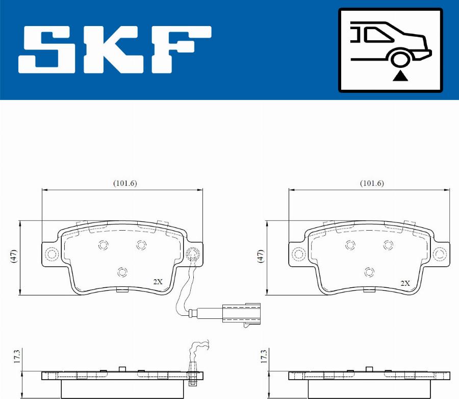 SKF VKBP 90787 E - Тормозные колодки, дисковые, комплект autospares.lv