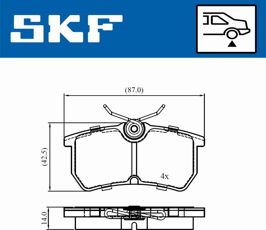 SKF VKBP 90730 - Тормозные колодки, дисковые, комплект autospares.lv