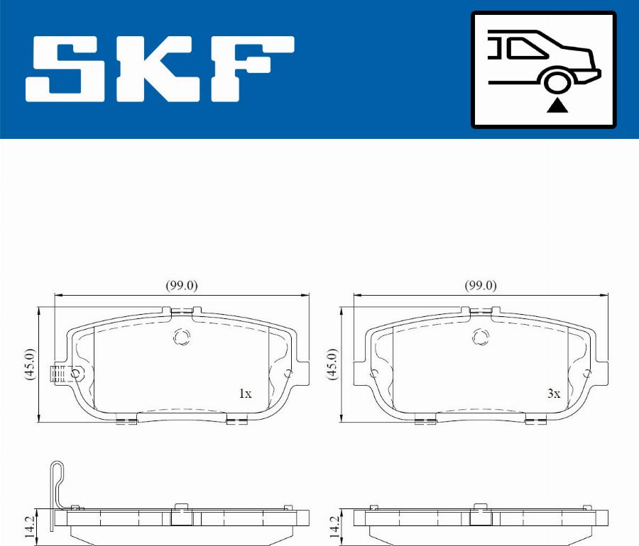 SKF VKBP 91092 A - Тормозные колодки, дисковые, комплект autospares.lv