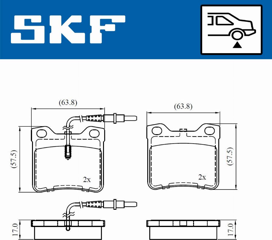 SKF VKBP 91059 E - Тормозные колодки, дисковые, комплект autospares.lv