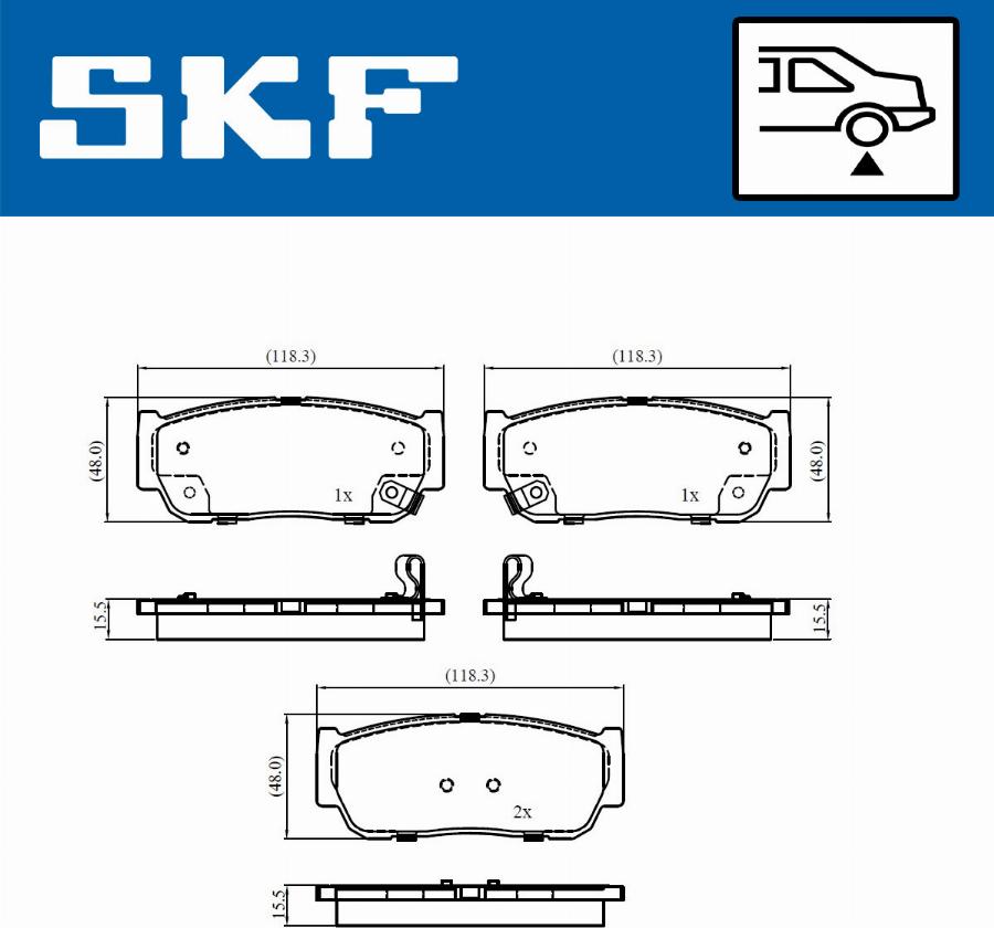 SKF VKBP 91082 A - Тормозные колодки, дисковые, комплект autospares.lv