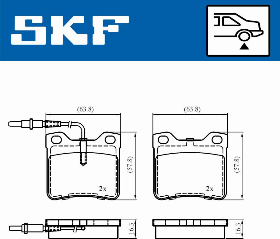 SKF VKBP 91032 E - Тормозные колодки, дисковые, комплект autospares.lv