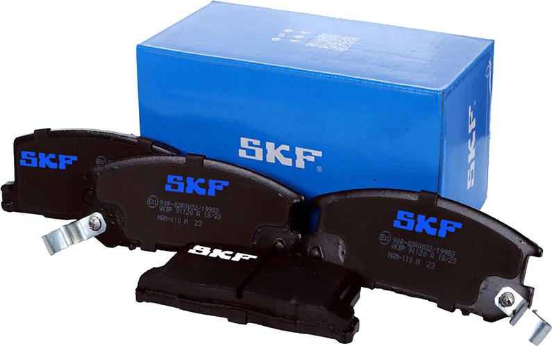 SKF VKBP 91120 A - Тормозные колодки, дисковые, комплект autospares.lv