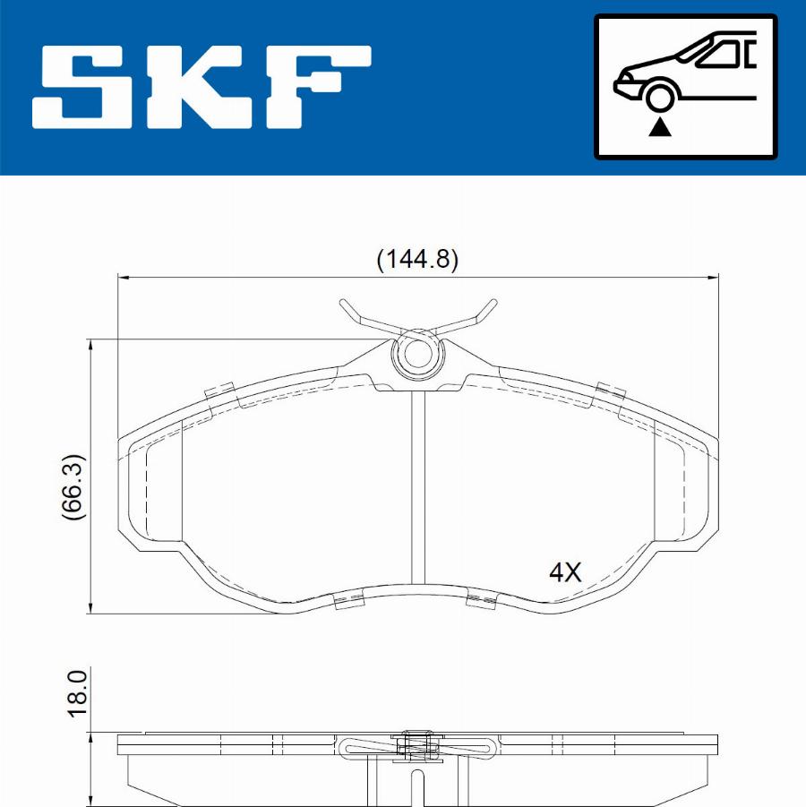 SKF VKBP 80962 - Тормозные колодки, дисковые, комплект autospares.lv